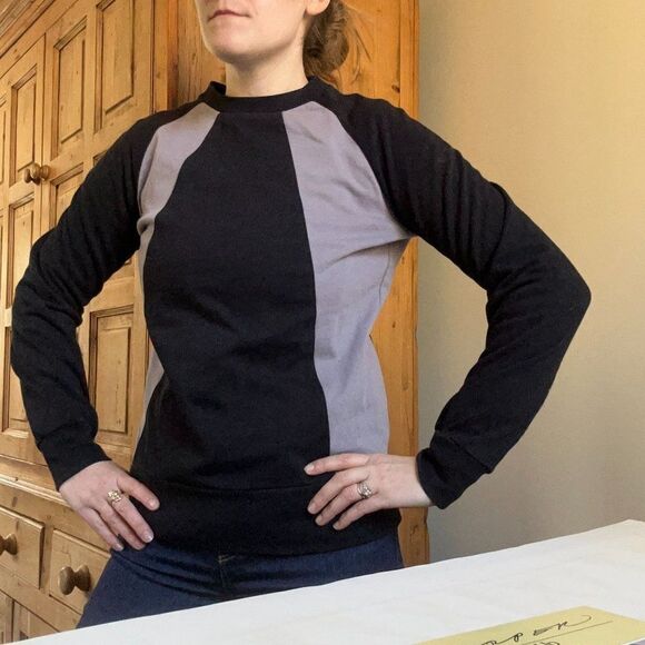 Mini‎ Cooper Black Gray Pullover Sweatershirt Colorblock S / M (READ!) - Picture 10 of 11